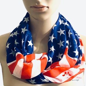 Red White Blue Flag Stars & Stripes Scarves Unisex